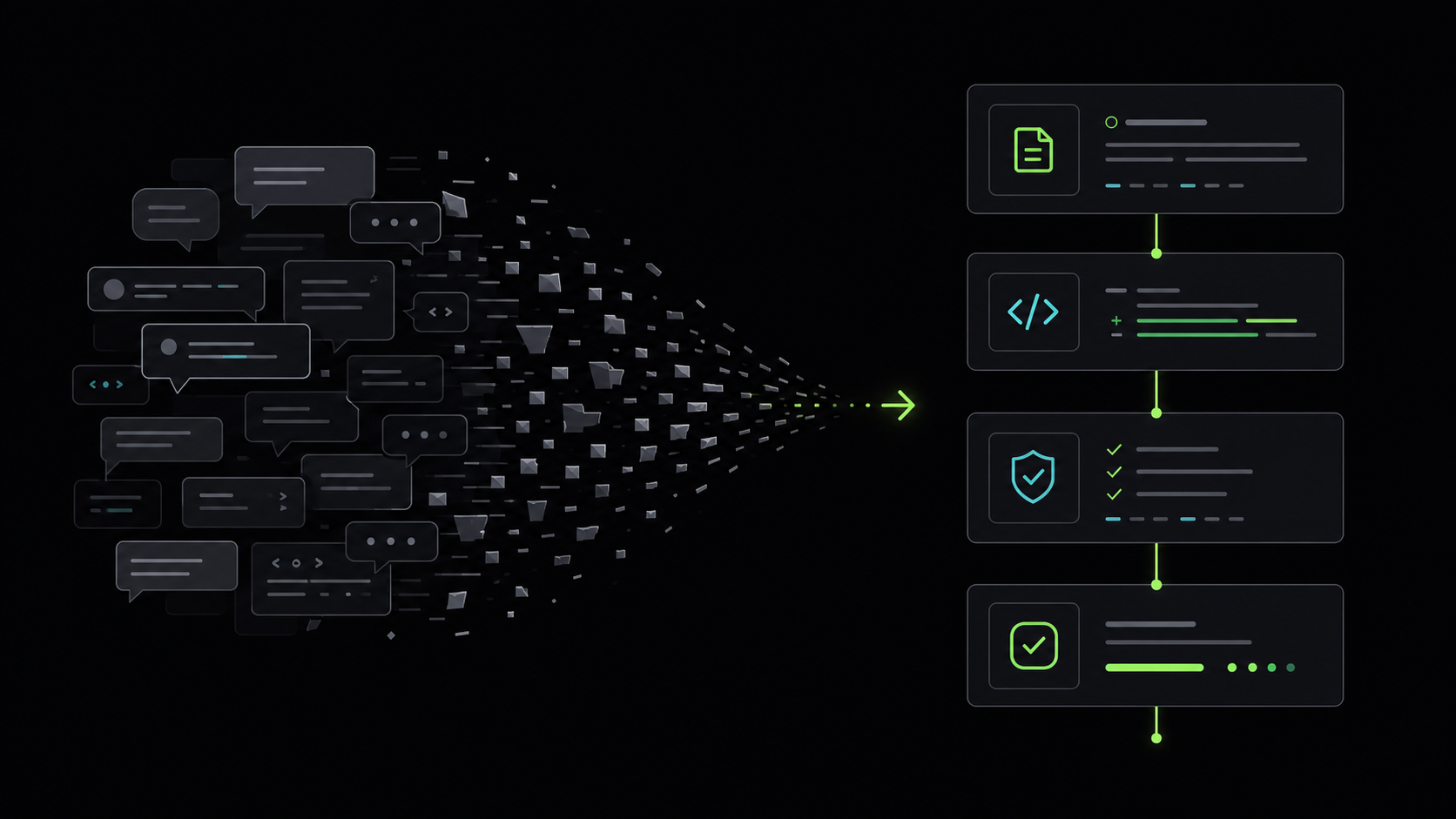 A reviewable AI coding agent workflow with connected evidence cards